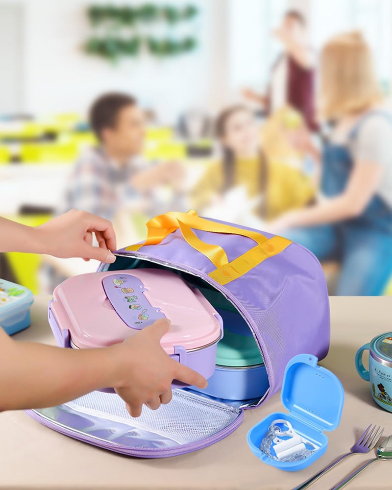 JMU Retainer Case with Vent Holes, Orthodontic Retainer Case Mouth Guard Case with Tight Snap Closure, Light Blue - Image 5